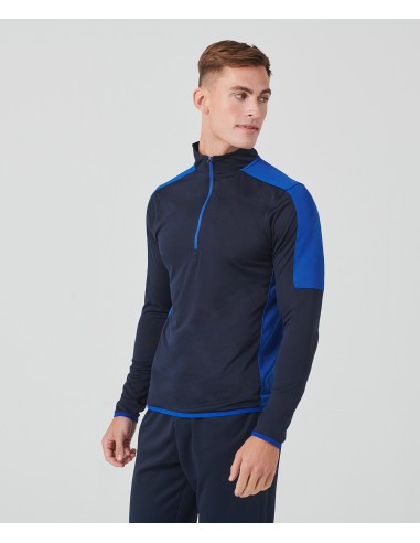 FIN-LV571-Adults 1/4 Zip Midlayer With Contrast Panelling